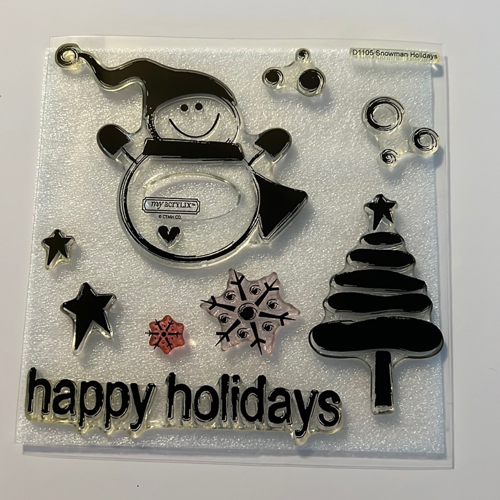 Close to my heart stamps D1105, “Snowman Holidays”